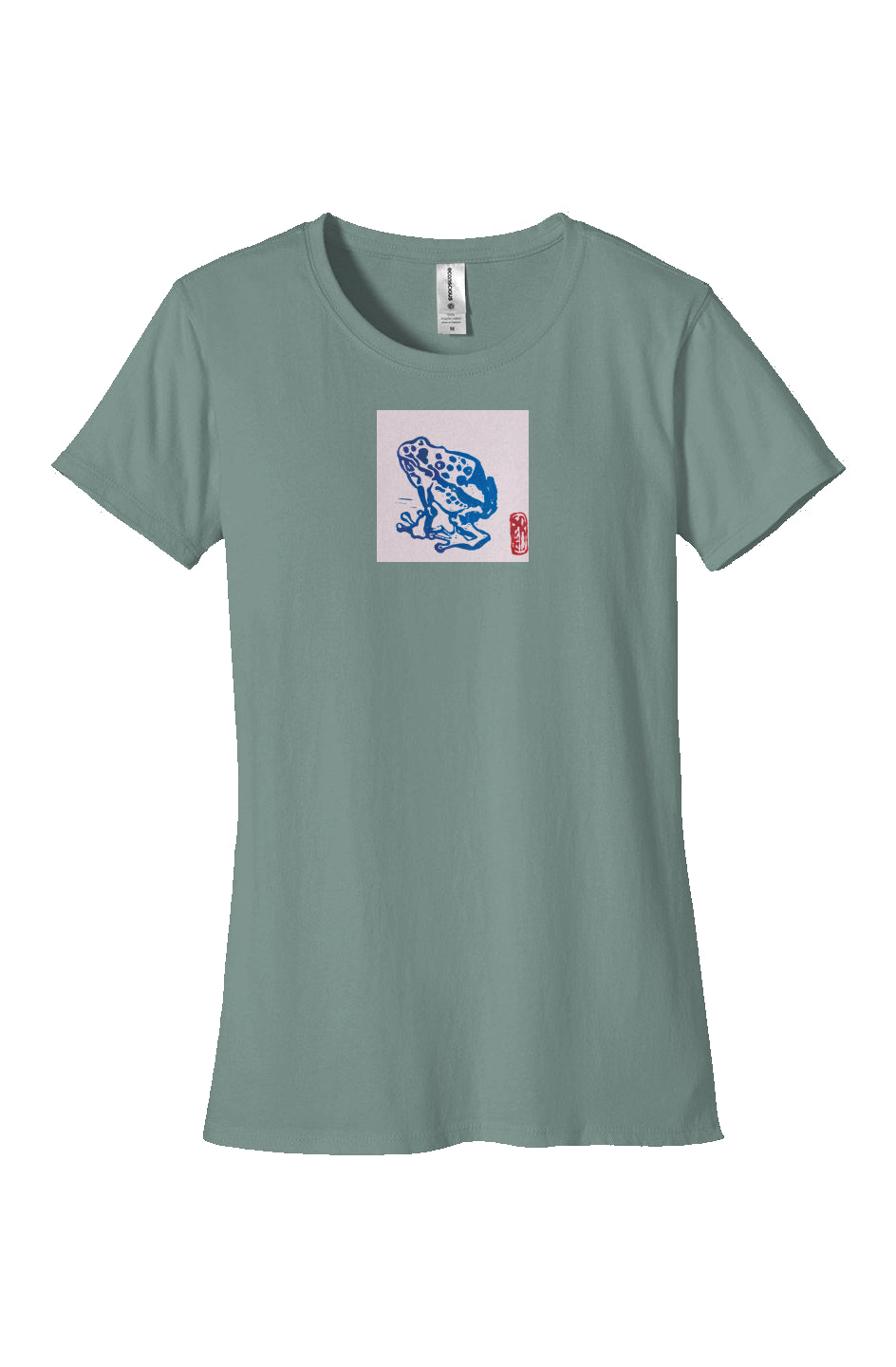 Leap! Women's  organic cotton tee Blue Sage