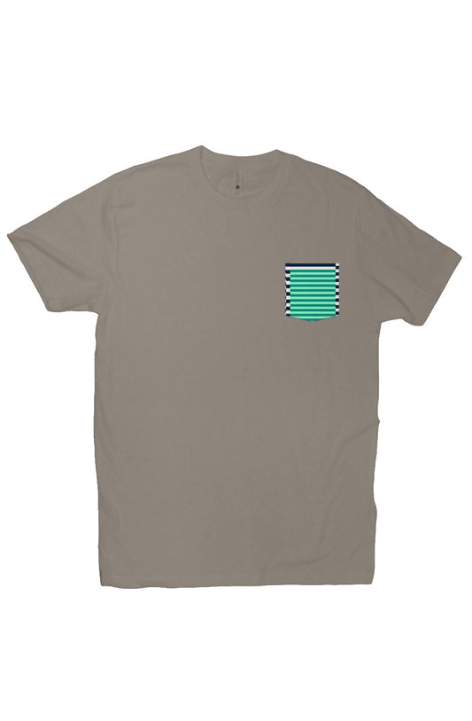 Ocean stripes pocket tee