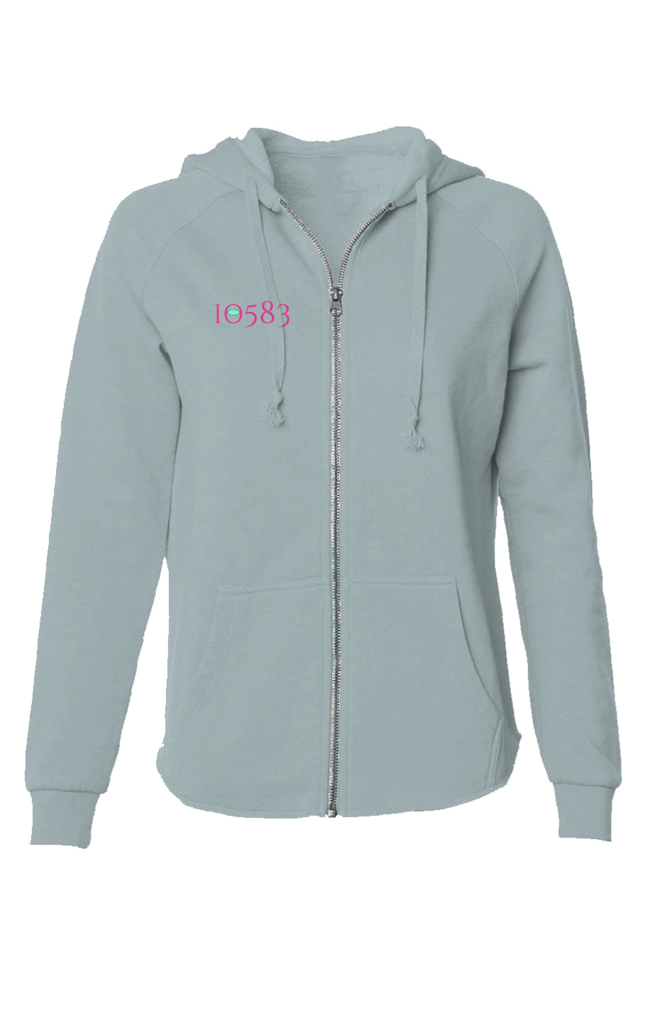 Women's 10583 Lightweight Wash Zip Hoodie