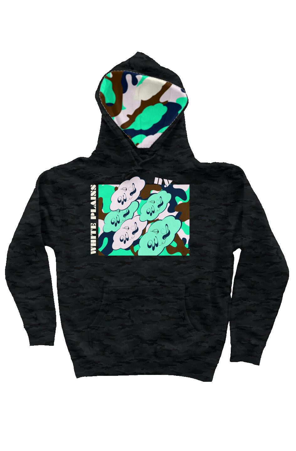 White Plains Camo on Camo Heavyweight Hoodie