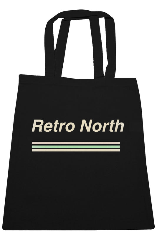 Retro North Large Canvas Tote